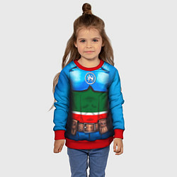 Свитшот детский Капитан Татарстан, цвет: 3D-красный — фото 2
