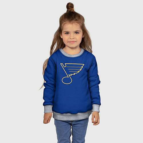Детский свитшот St Louis Blues: Tarasenko 91 / 3D-Меланж – фото 4