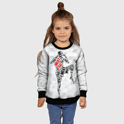 Свитшот детский Muay thai Words, цвет: 3D-черный — фото 2