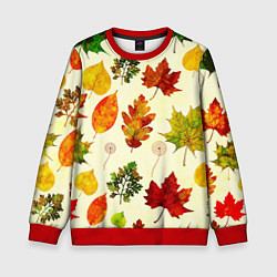 Свитшот детский Осень, цвет: 3D-красный