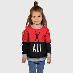 Свитшот детский Ali Boxing, цвет: 3D-меланж — фото 2