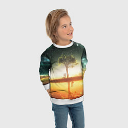 Свитшот детский Дерево, цвет: 3D-белый — фото 2