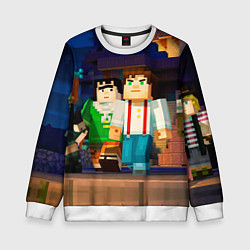 Свитшот детский Minecraft Men's, цвет: 3D-белый