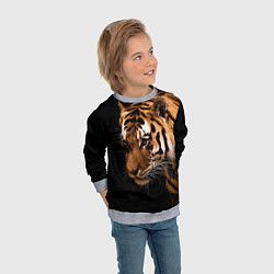 Свитшот детский Тигрица, цвет: 3D-меланж — фото 2