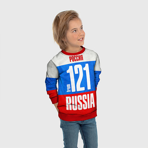 Детский свитшот Russia: from 121 / 3D-Красный – фото 3