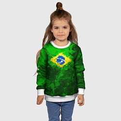 Свитшот детский Бразилия, цвет: 3D-белый — фото 2