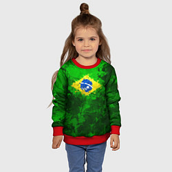 Свитшот детский Бразилия, цвет: 3D-красный — фото 2