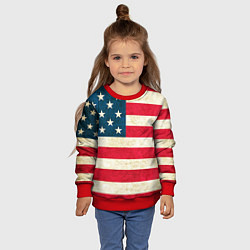 Свитшот детский США, цвет: 3D-красный — фото 2
