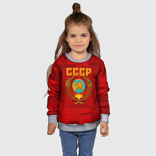 Детский свитшот СССР / 3D-Меланж – фото 4