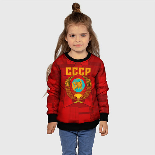 Детский свитшот СССР / 3D-Черный – фото 4