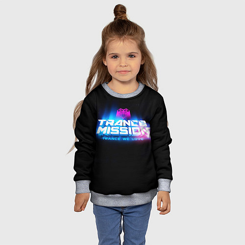 Детский свитшот Trancemission: Trance we love / 3D-Меланж – фото 4
