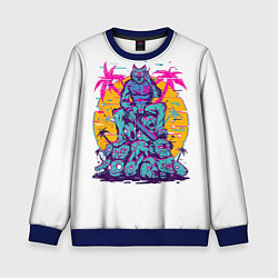 Свитшот детский Hotline Miami: Throne, цвет: 3D-синий
