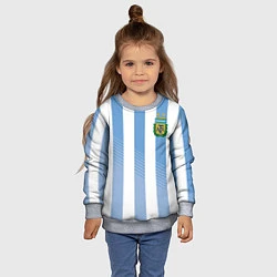 Свитшот детский Сборная Аргентины: ЧМ-2018, цвет: 3D-меланж — фото 2
