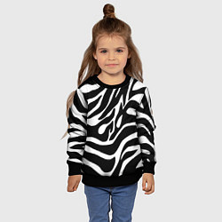 Свитшот детский Зебра, цвет: 3D-черный — фото 2