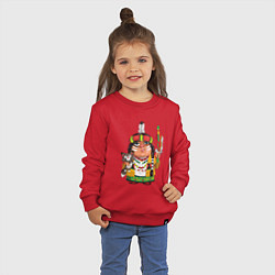 Свитшот хлопковый детский Забавные Индейцы 9, цвет: красный — фото 2