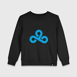 Свитшот хлопковый детский Cloud 9, цвет: черный