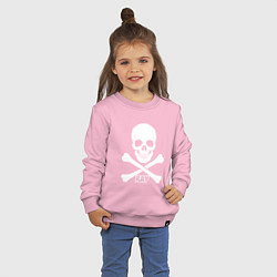 Свитшот хлопковый детский X-ray, цвет: светло-розовый — фото 2