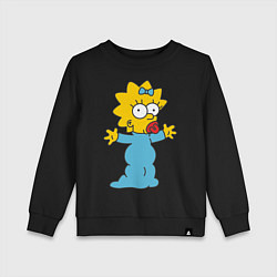 Свитшот хлопковый детский Maggie Simpson, цвет: черный