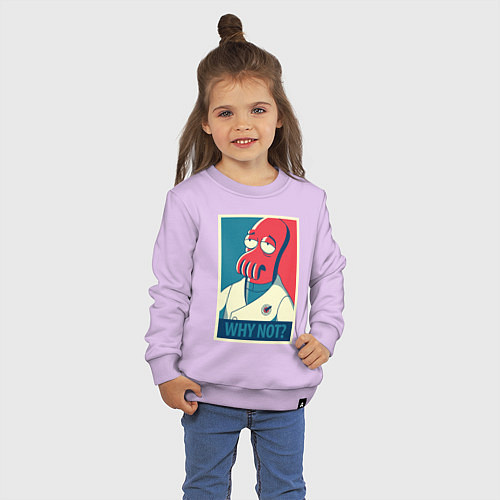 Детский свитшот Zoidberg: Why not? / Лаванда – фото 3