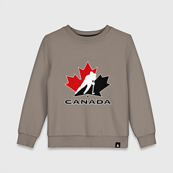 Свитшот хлопковый детский Canada, цвет: утренний латте