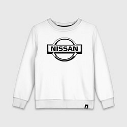 Свитшот хлопковый детский Nissan club, цвет: белый