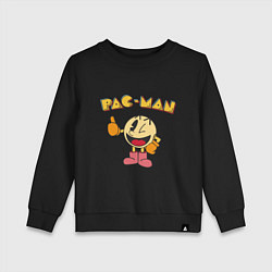 Свитшот хлопковый детский Pac-Man, цвет: черный