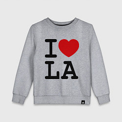 Свитшот хлопковый детский I love LA, цвет: меланж