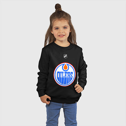 Детский свитшот Edmonton Oilers: Khabibulin 35 / Черный – фото 3