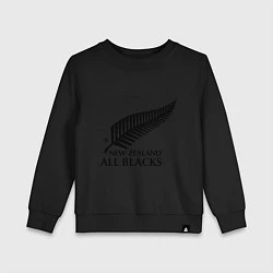 Свитшот хлопковый детский New Zeland: All blacks, цвет: черный
