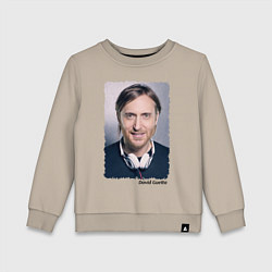 Свитшот хлопковый детский David Guetta, цвет: миндальный