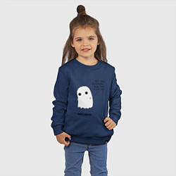 Свитшот хлопковый детский Ghost, цвет: тёмно-синий — фото 2