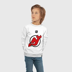 Свитшот хлопковый детский New Jersey Devils: Kovalchuk 17, цвет: белый — фото 2