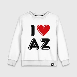 Свитшот хлопковый детский I Love AZ, цвет: белый