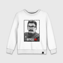 Свитшот хлопковый детский Stalin: Style in, цвет: белый