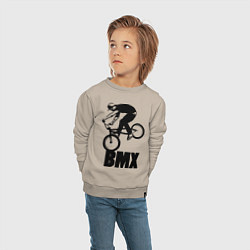 Свитшот хлопковый детский BMX 3, цвет: миндальный — фото 2