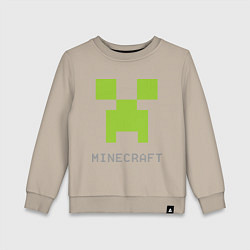 Детский свитшот Minecraft logo grey