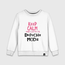 Детский свитшот Keep Calm & Listen Depeche Mode