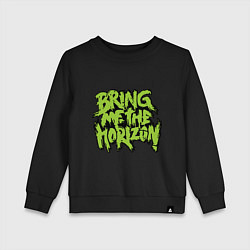 Свитшот хлопковый детский Bring me the horizon, цвет: черный