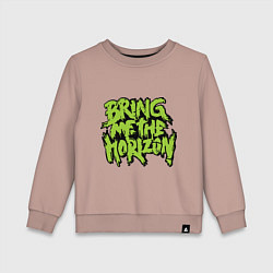 Свитшот хлопковый детский Bring me the horizon, цвет: пыльно-розовый