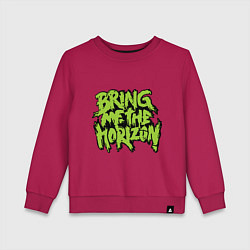 Свитшот хлопковый детский Bring me the horizon, цвет: маджента