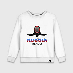 Свитшот хлопковый детский Kendo Russia, цвет: белый