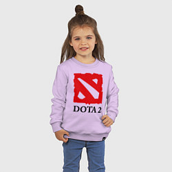Свитшот хлопковый детский Dota 2: Logo, цвет: лаванда — фото 2