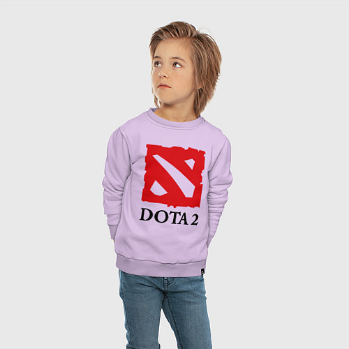 Детский свитшот Dota 2: Logo / Лаванда – фото 4