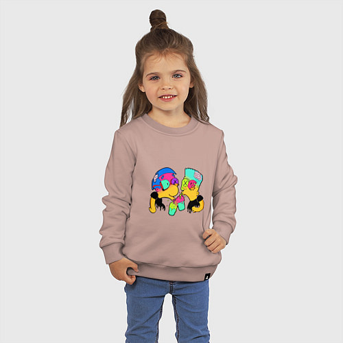 Детский свитшот Bart & Milhous Dope / Пыльно-розовый – фото 3