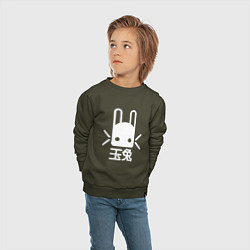 Свитшот хлопковый детский Destiny Rabbit, цвет: хаки — фото 2