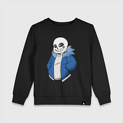 Свитшот хлопковый детский Sans, цвет: черный