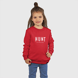 Свитшот хлопковый детский Hunt: Showdown White Logo, цвет: красный — фото 2