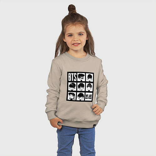 Детский свитшот BTS: We are bulletproof / Миндальный – фото 3