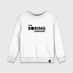 Свитшот хлопковый детский The boring company, цвет: белый