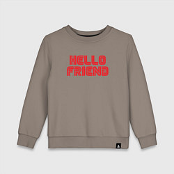 Свитшот хлопковый детский Hello Friend, цвет: утренний латте